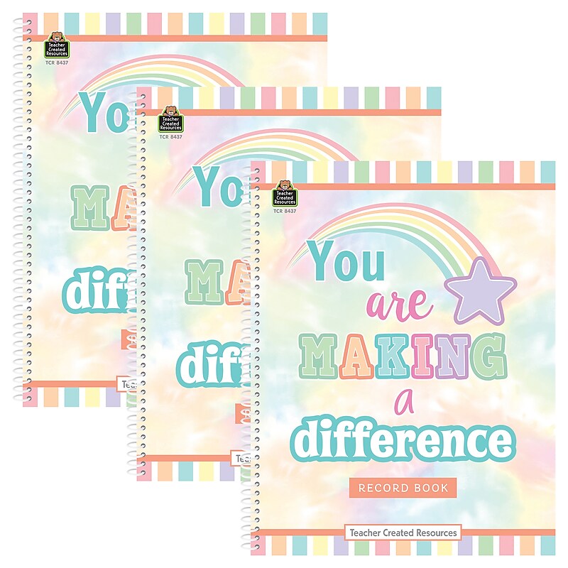 Teacher Created Resources Pastel Pop Record Book, 3/Bundle (TCR8437-3) image 1