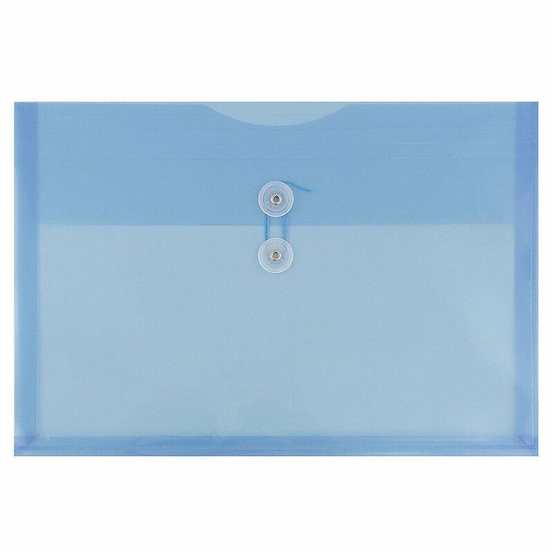 JAM Paper Premium Plastic Document File, Legal, Blue, 3/Pack (219B1BUX3) image 1