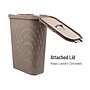 Mind Reader 10.57-Gallon Laundry Hamper with Lid, Plastic, Tan (40HAMP-BRNM)~#|#~87B3C640-7B3B-4180-A50627F53027977E_sc7