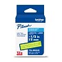Brother P-touch Laminated Label Tape, 1/2" x 16.4', White on Lime Green (TZeMQG35)~#|#~87B6CA41-5766-4F71-9520F5A408684C83_sc7