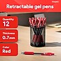 Staples ProGel™ Retractable Gel Pen, Fine Point, 0.7mm, Red Ink, Dozen (ST62585)~#|#~87B8608F-AC10-4471-B989A670A1132BFE_sc7