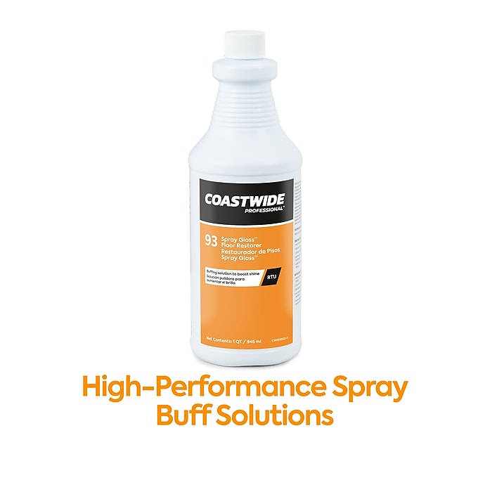 Spray Gloss Floor Finish and Sealer, Peach Scent, 0.95 L Bottle, 6/Carton Spray Gloss Floor Finish and Sealer, Peach Scent, 0.95 L Bottle, 6/Carton