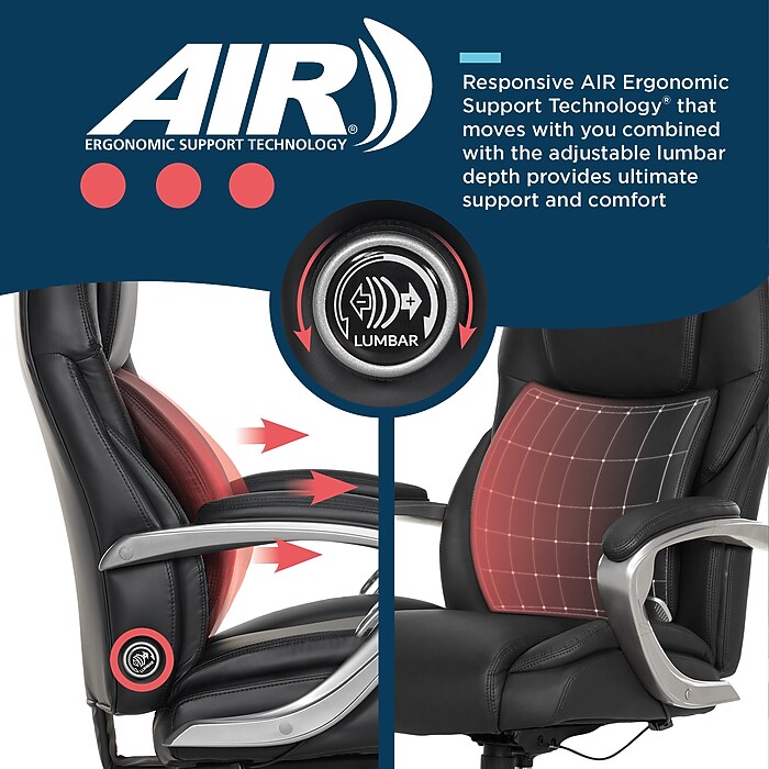 La-Z-Boy Niall AIR Lumbar Pro+ Ergonomic Vegan Leather Executive