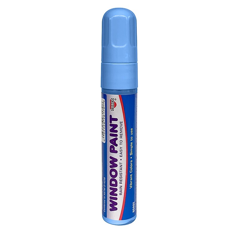Cosco Window Paint Marker, Chisel Tip, Blue Ink (098175) image 1