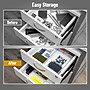 Mind Reader Stackable Plastic Desk Tray Set, Clear, 8 Pieces (DRORG8-CLR)~#|#~87C7EC1D-E8DB-4378-AAD7067F8CF2626F_sc7