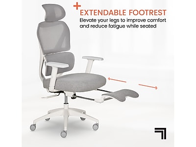 Sharper Image S-850 Heated Ergonomic Mesh Swivel Executive Massage Chair with Footrest