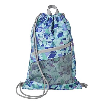 L.L.Bean Drawstring Cinch Pack, Fresh Mint Prism (1000048914)