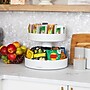 Mind Reader 2-Tier Plastic Lazy Susan Coffee Countertop Organizer, White (SNACKCAR-WHT)~#|#~87D474D5-0009-4B26-9CE219FAC7B5D079_sc7