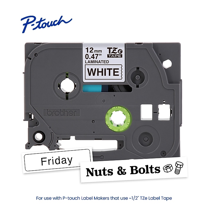 Brother P-touch Laminated Label Tape, 1/2