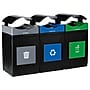 Commercial Zone Avante Series Polyethylene Triple-Stream Trash, Recycling and Compost Center, 165 Gallon, Black (787302MSA)~#|#~87E0D6E7-E658-4142-98854DD4EFB5A92E_sc7