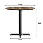 Flash Furniture TopGuard 31.25" Round Wood Dining Table with X-Base, Natural/Black Base (STRD31NATT2222)~#|#~87E35099-85B3-459F-867ACE044E40FF74_sc7