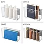 iDESIGN Magnetic Plastic Storage Bin, 6.25" x 3"x 11", Clear, 4/Pack (28111M4)~#|#~87EAEA4F-C20A-4ACB-974FFE624C464601_sc7