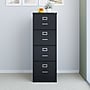Staples Commercial 4 File Drawer Vertical File Cabinet, Locking, Black, Legal, 26.5"D (13450D)~#|#~87EBD2A4-9C83-424F-9DD008B38368DE3F_sc7