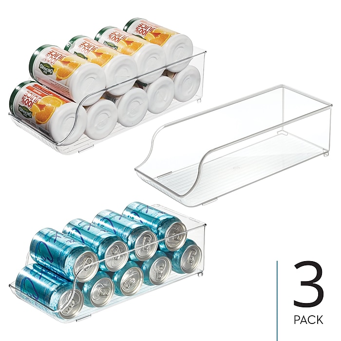 iDESIGN Plastic Refrigerator Bins, Clear, 3/Set (27896M3) | Staples