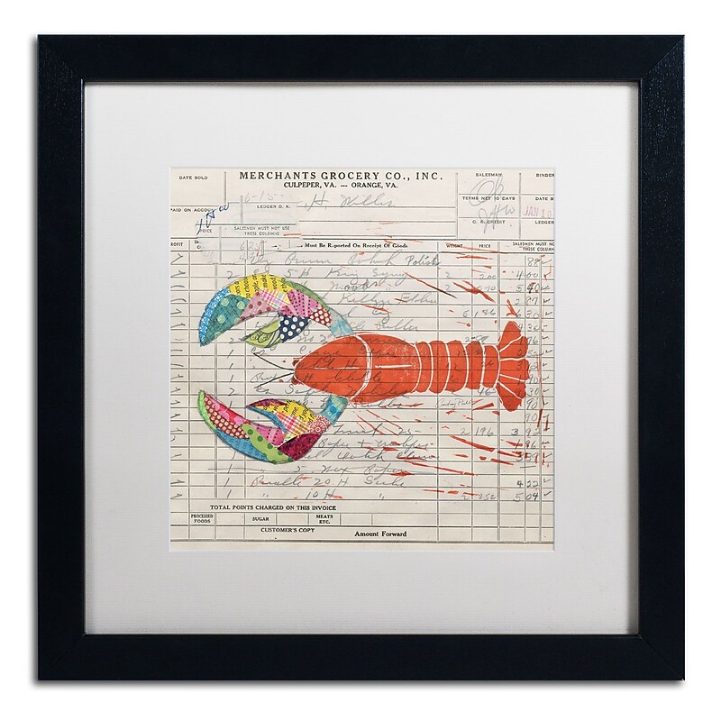 Trademark Courtney Prahl "Fresh from the Sea II" Art, White Matte W/Black Frame, 16" x 16" image 1