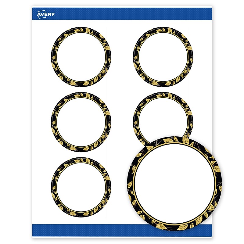 Avery Round Laser/Inkjet Multipurpose Labels, 3", White, 60/Pack (19479370841) image 1