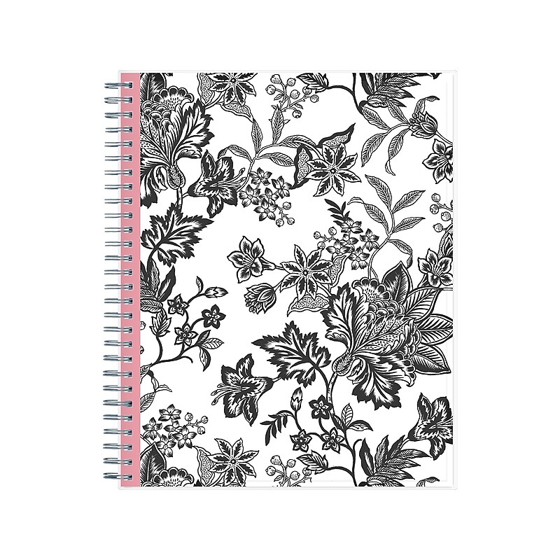 2024-2025 Blue Sky Analeis 8" x 10" Academic Monthly Planner, Plastic Cover, White/Black (130613-A25) image 1