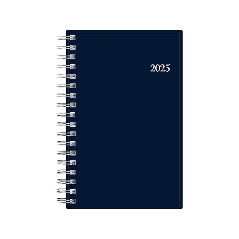 2025 Blue Sky Enterprise 3.63" x 6.13" Weekly & Monthly Planner, Plastic Cover, Navy (147976) image 1
