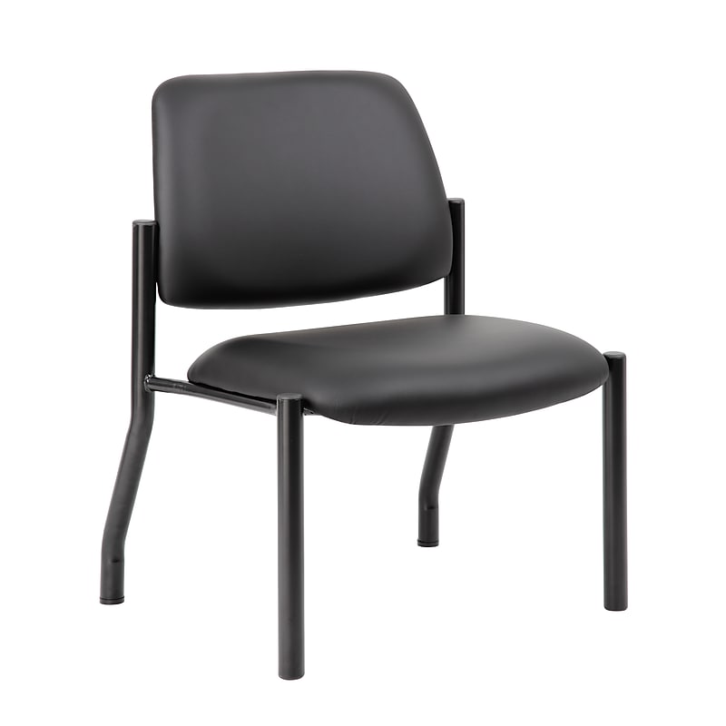 Boss Office Products Vinyl Bariatric Guest Chair, Armless, Black (B9595AM-BK-400) image 1