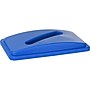 Alpine Industries Polypropylene Recycling Bin with Lid and Dolly, 23 Gallon, Blue (ALP477-BLU4-PKD)~#|#~87FA6AF8-302F-487F-8636E7633669BF88_sc7