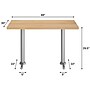 Flash Furniture Bennett Wooden Commercial Indoor Table, 48" x 30", Natural Top/Silver Base (GSF3048NTT0522S)~#|#~87FD9A5F-DECF-4A7D-A5E04CF1C4BD4E90_sc7