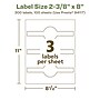 Avery EcoFriendly Laser/Inkjet Decorative Edge Multipurpose Labels, 2-3/8" x 8", White, 300/Box (94117)~#|#~87FDEEA9-447C-45D1-A8691D64290D2F7A_sc7