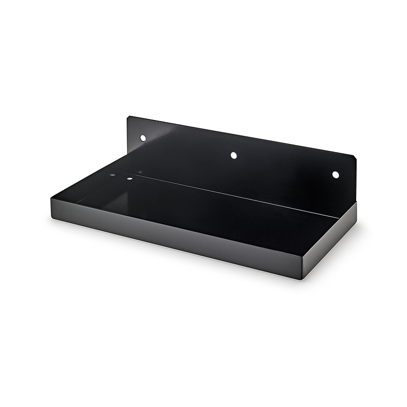 Triton Products DuraHook 12" W x 6" D Black Steel Pegboard Shelf (76126BK) image 1