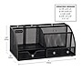 Mind Reader 7-Compartment Metal Desk Organizer File and Accessory Storage, Black (JOEORG-BLK)~#|#~88002436-7EE5-433F-8F66EB61159A262A_sc7