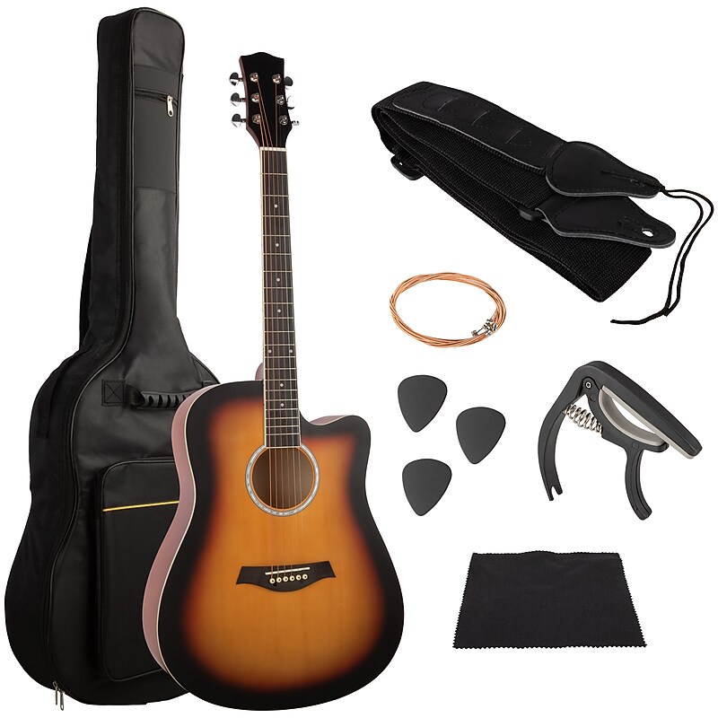 Hey! Play! 41" Acoustic Guitar Kit, Brown (80-TT0079-BR) image 1