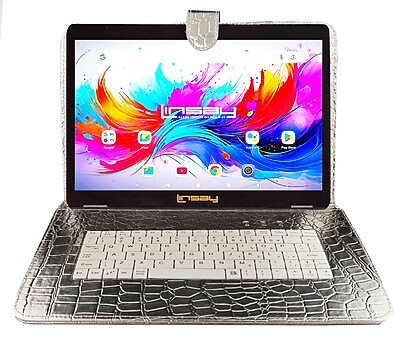 LINSAY F10 Series 10.1″ Tablet, Wi-Fi, Octa Core, 256GB eMMC, Android 15, Silver Keyboard Case (F10IPGBDSPLUS) Sansujyuku sansujyuku.com