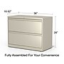 Staples Commercial 2-Drawer Lateral File Cabinet, Letter/Legal Size, Lockable, 28.15"H x 36"W x 18.62"D, Putty (60921/17450)~#|#~881E53C6-C8A3-47AE-8FFD8093EE1929C5_sc7