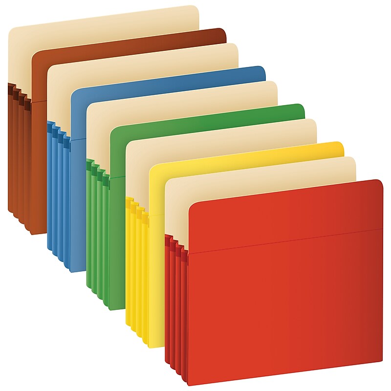Pendaflex File Folder, Straight Cut, Letter Size, Assorted Colors, 25/Carton (1524E ASST) image 1