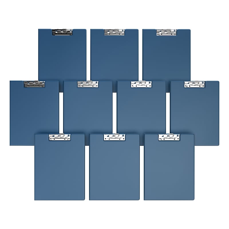 Davis Group Premium Polypropylene Clipboard, Letter Size, Navy Blue, 10/Pack (4511-72-10) image 1