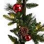 Nearly Natural 5-ft Holiday Decorated Lamp Post with Artificial Christmas Greenery, Ornaments & 50 LED Lights (D1031)~#|#~8825DB5D-E55B-41DF-B341B1A5A1F973C1_sc7