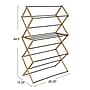 Household Essentials Bamboo Folding Clothes Drying Rack, Tan (HE1201)~#|#~882613D1-2B73-435F-8BC38287034EC835_sc7