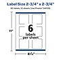 Avery Laser/Inkjet Multipurpose Labels, 2.75" x 2.75", Glossy Clear, 60/Pack (94109)~#|#~88299088-C3A0-4014-94A7A72FC7D74393_sc7