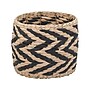 Household Essentials Zee Cattail/Paper Storage Basket, Light Beige/Black (ML-6762)~#|#~882B54EE-BC7A-4D4F-8B4C18CD975417E2_sc7
