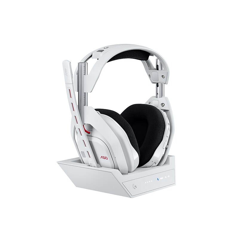 Logitech ASTRO A50 Wireless Noise Canceling Bluetooth Dolby Atmos Gaming Headset, USB-C, White (939-002229) image 1