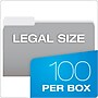 Pendaflex Recycled File Folder, 1/3-Cut Tab, Assorted, Legal Size, Gray, 100/Box (4350 1/3 GRA)~#|#~883AAAB6-00E8-49BA-B5E8975463122795_sc7