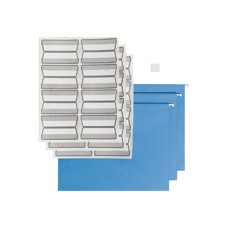 Smead ProTab 10% Recycled Hanging File Folder, 3-Tab, Letter Size, Blue, 20/Box (64210) image 1