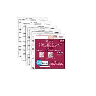 Adams 2022 1099-NEC Tax Form, White, 50/Pack (STAX550NEC-22)