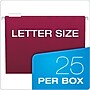 Pendaflex Recycled Hanging File Folders, 1/5 Tab, Letter Size, Burgundy, 25/Box (81613)~#|#~88406C6A-98EE-4144-B67A7EB3D86A1DD7_sc7