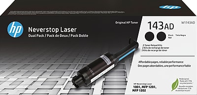 HP 143AD Black Standard Yield Toner Cartridge Reload Kit, 2/Pack (W1143AD) Sansujyuku sansujyuku.com