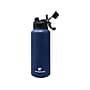 HYDRAFLOW Hybrid Stainless Steel Vacuum Insulated Dual Lid Bottle, 34 oz., Navy (300253)~#|#~88430A34-37E9-4284-936E804152B46439_sc7