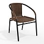 Flash Furniture Dark Brown Rattan Indoor-Outdoor Restaurant Stack Chair (TLH-037-DK-BN-GG)~#|#~88463458-C8F3-4335-9E37616E03099AC6_sc7