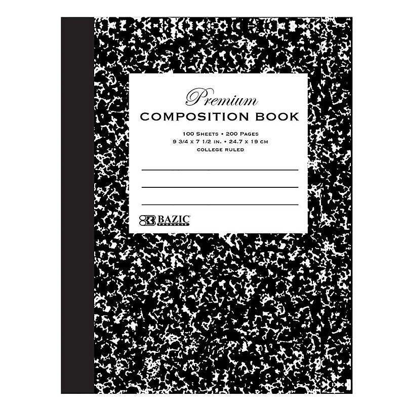 Bazic 1-Subject Composition Notebooks, College Ruled, 100 Sheets, Multicolor, 6/Bundle (BAZ5091-6) image 1