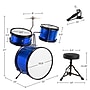 Hey Play Kids Drum Set with Throne Stool, Blue, 3 Pieces/Set (80-TT0078-BL)~#|#~88485F5E-AA62-4ED2-9EA8463CFEA5BBD9_sc7