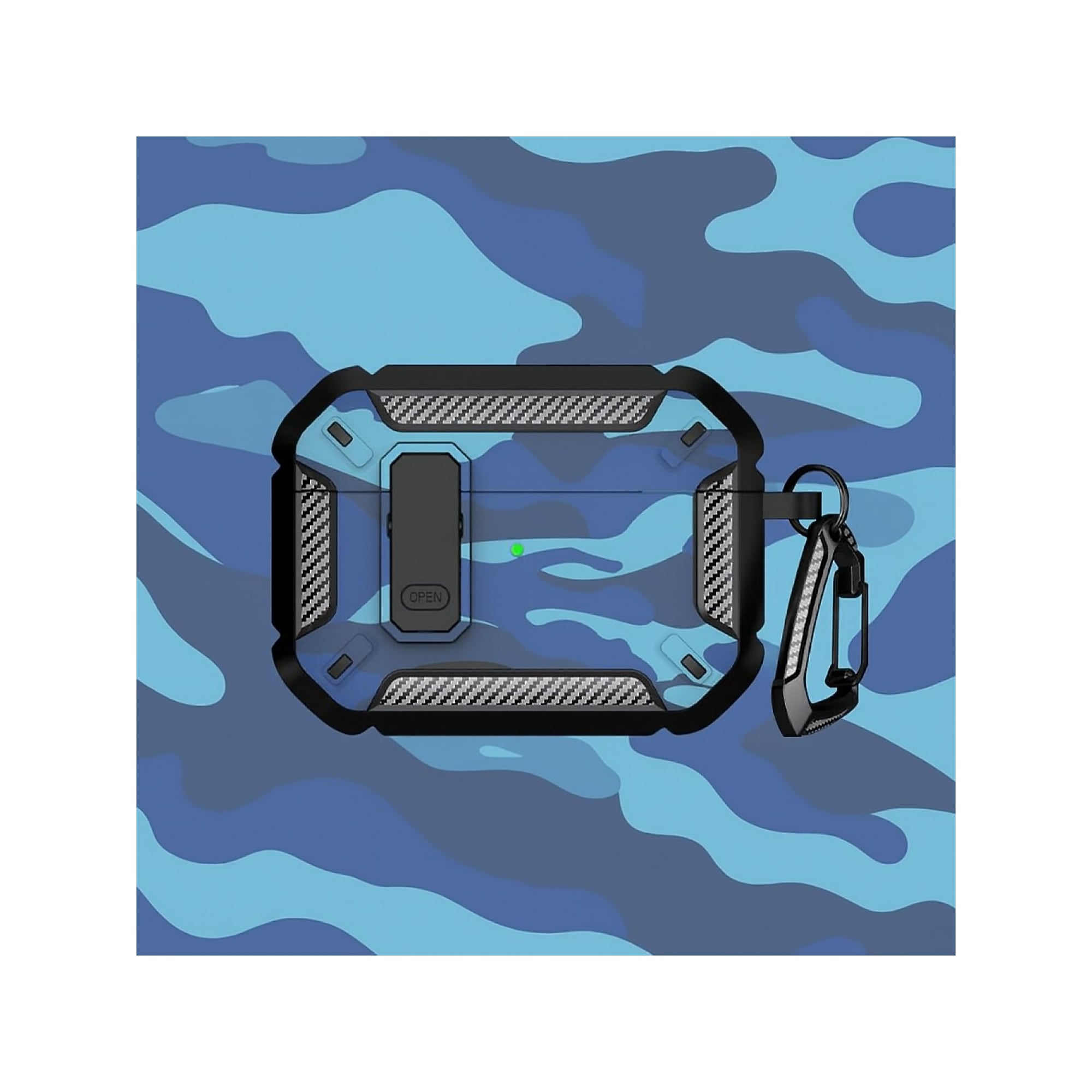 SaharaCase Raider Series Heavy Duty Secure Lock Case for Airpods Pro 3, Shock Absorbing Corners, Camo Blue (HP00222) Sansujyuku sansujyuku.com