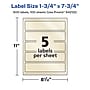 Avery Pearlized Ivory Rectangle Multipurpose Labels, 1.75" x 7.75", Ivory, 500/Box (94232)~#|#~884CFD9D-B25B-4A78-A845875781BA3DAE_sc7