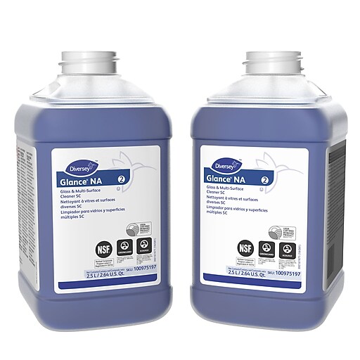 Diversey Glance NA Glass & Multi-Surface Cleaner Refill, 2.5L, 2